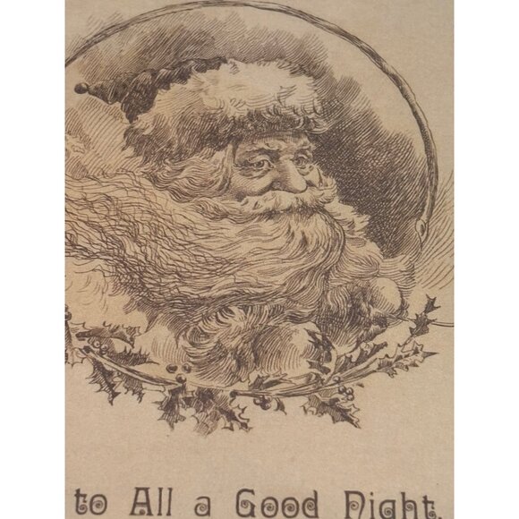 Vintage Hallmark Holiday Postcards Set Of 10 Santa Claus Design "A Merry Christm - Picture 3 of 5